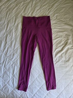 Athleta Salutation Stash Leggings Magenta Size M